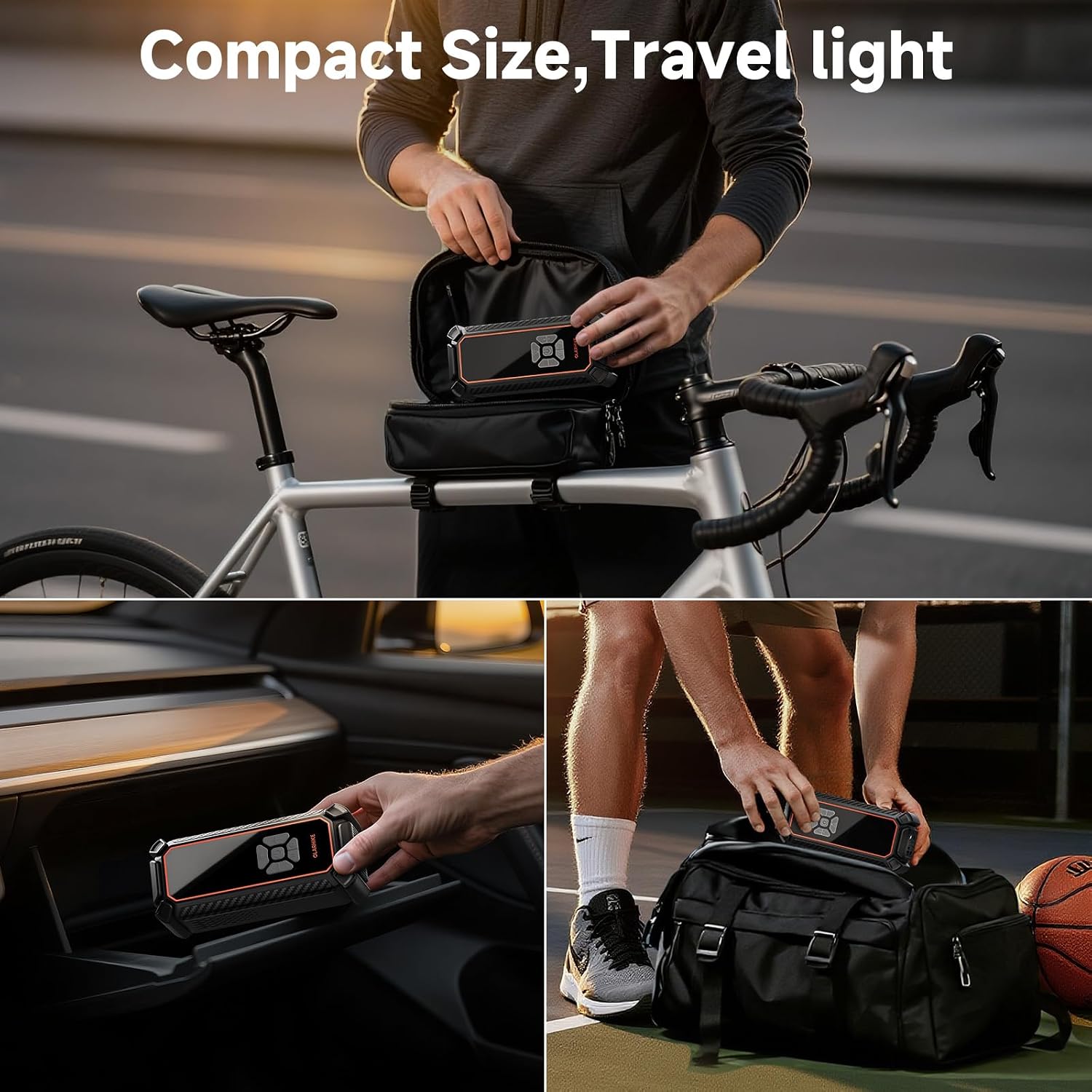 OlarHike Tire Inflator Portable Air Compressor,Dual Power-3*2000mAh &12V DC - Image 5